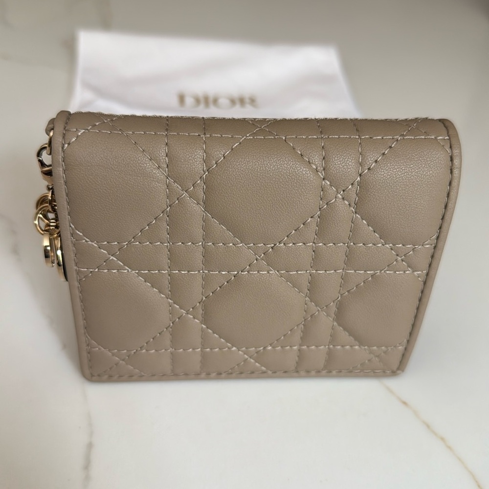Dior Mini Lady Dior Gardenia Wallet